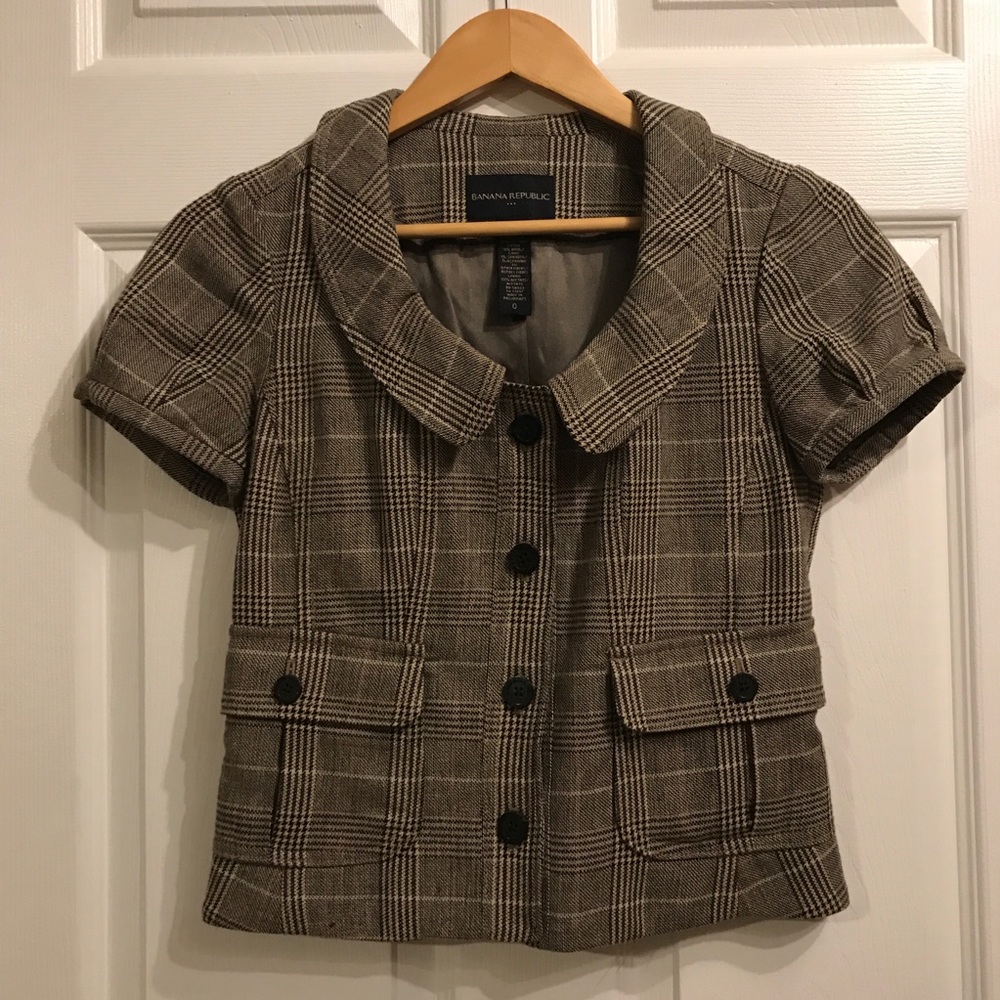 Banana Republic Dark Brown Short Sleeved Blazer